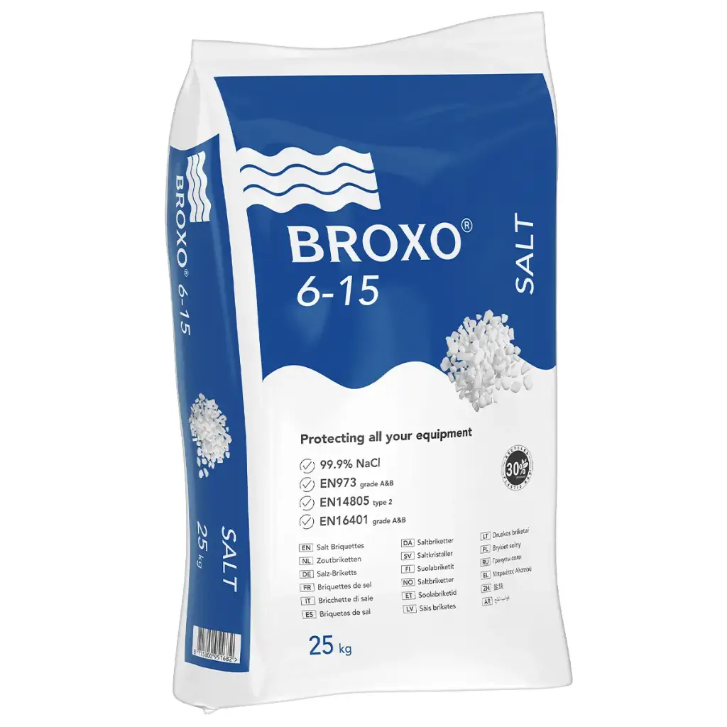 Broxo 6-15mm 25 KGS - Cristaux De Sel Pour L'adoucisseu