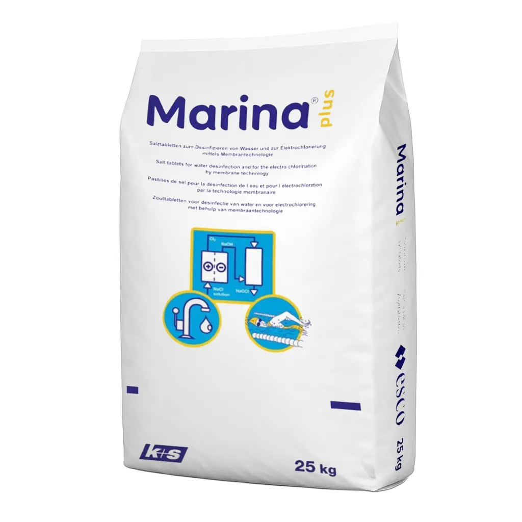 Marina Plus Salt Tablets 25 kg – Tablets for Pool Electrolysis – Water Softeners