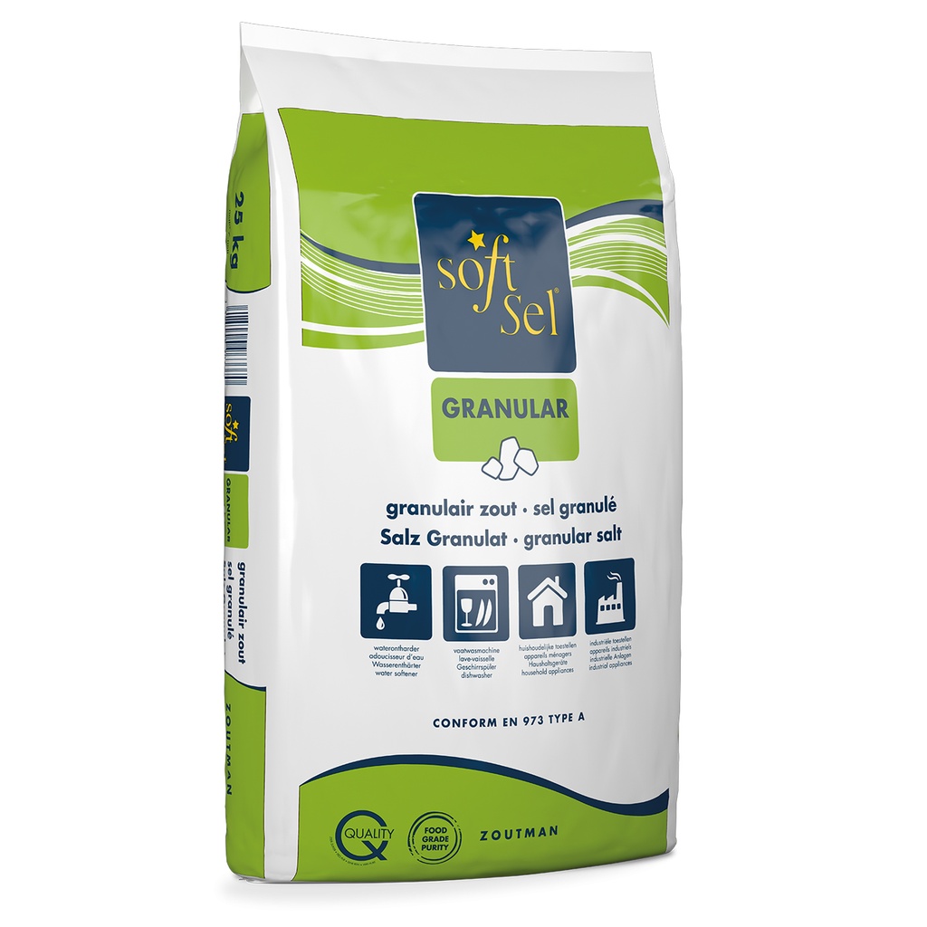  Sel Pour Lave-Vaiselle 25KG - Soft-Sel Granular